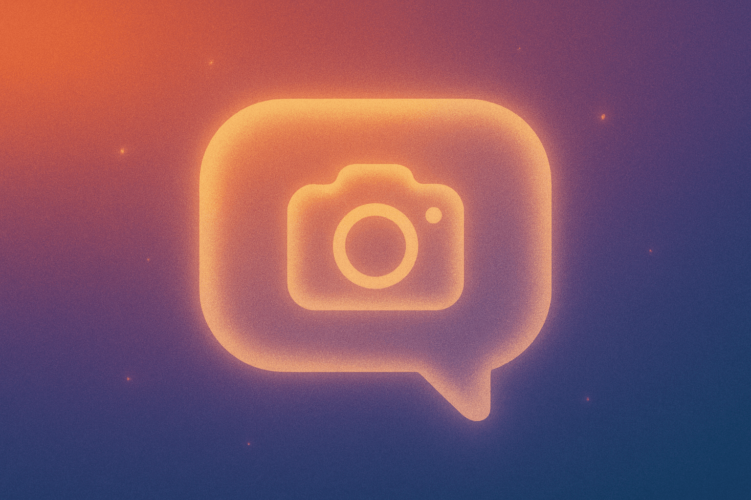 camera-icon-speech-bubble-orange-blue-background